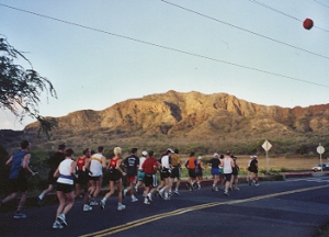 Lauf zum Diamond Head Crater